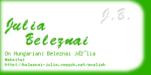 julia beleznai business card